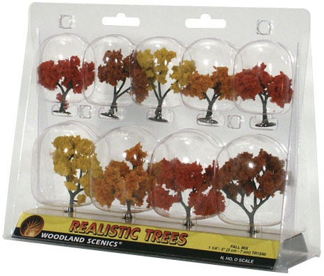 Woodand Scenics 1 1/4"-3" Trees 9/Pkg-Fall Mix - 5A003JBF-1HDM6 - 724771015406