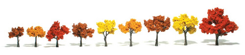 Woodand Scenics 1 1/4"-3" Trees 9/Pkg-Fall Mix - 5A003JBF-1HDM6