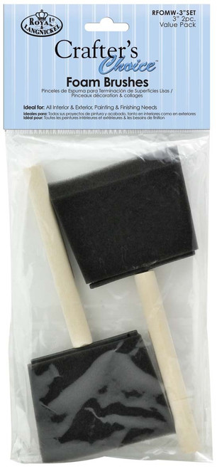 Crafter's Choice Foam Brushes 2/Pkg-3" Width - 5A003J55-1HDCK - 090672215093