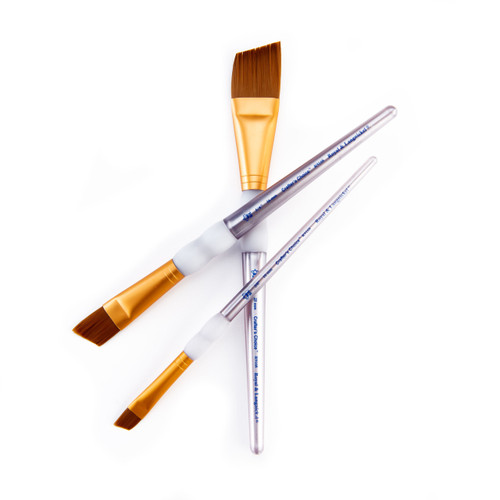 Crafter's Choice Brown Taklon Brush Set 3/Pkg-Angular - 5A003J5B-1HDCL Crafter's Choice Brown Taklon Brush Set 3/Pkg-Angular - 5A003J5B-1HDCL