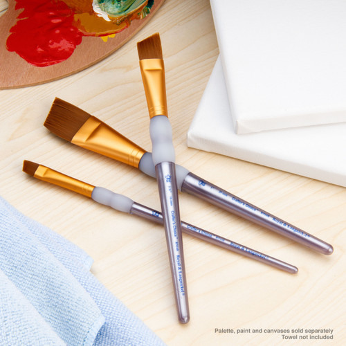 Crafter's Choice Brown Taklon Brush Set 3/Pkg-Angular - 5A003J5B-1HDCL Crafter's Choice Brown Taklon Brush Set 3/Pkg-Angular - 5A003J5B-1HDCL