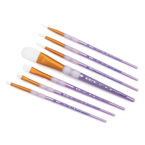 Crafter's Choice White Taklon Brush Set 7/Pkg-Oval - 5A003J5C-1HDCR