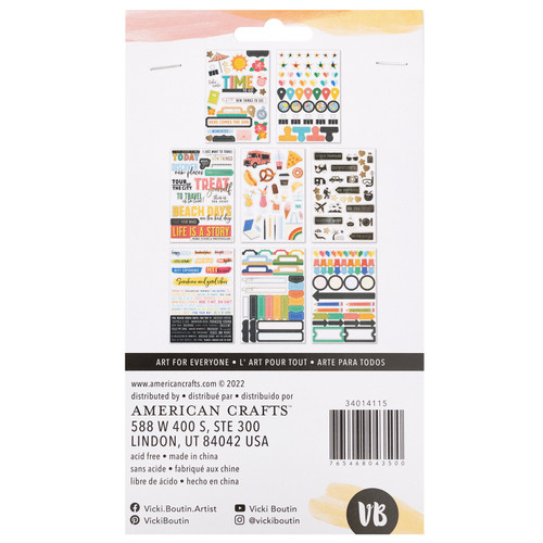Vicki Boutin Where To Next Sticker Book-W/Gold Foil Accents 238/Pkg - VB014115 Vicki Boutin Where To Next Sticker Book-W/Gold Foil Accents 238/Pkg - VB014115