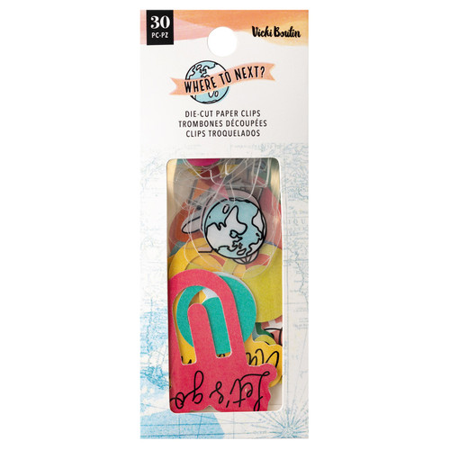 Vicki Boutin Where To Next Die-Cut Paper Clips-30/Pkg - VB014099 - 765468043340