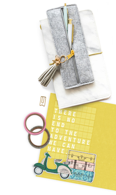 We R Journal Felt Zip Pocket- - WR660506