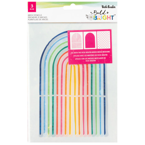 Vicki Boutin Bold And Bright Stencil Pack 3/Pkg-Arches - A50026JG-G191Z - 765468077864