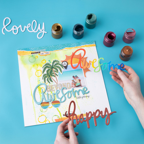 Vicki Boutin Mixed Media Chipboard Titles-6/Pkg - VB031496