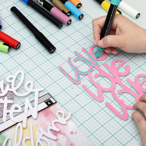 Vicki Boutin Mixed Media Chipboard Titles-6/Pkg - VB031496