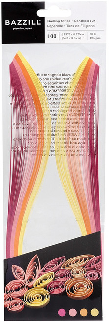 Bazzill Quilling Strip Paper Pack 100/Pkg-Pastel - BZQUILST-00120 - 846523001205