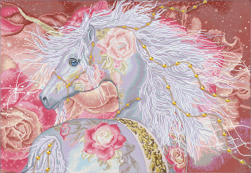 Diamond Dotz Diamond Facet Art Kit 26"X38"-Licorne Floral - 5A002JZS-1GLJ3 - 4895225938759