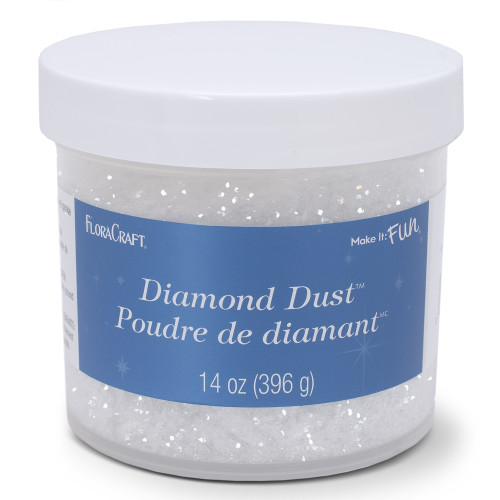 FloraCraft Diamond Dust Glitter 14oz-Clear Glass - GL65012 - 046501650009
