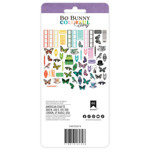 Bo Bunny Colorful Story Ephemera-Icons - A5002J96-G1KSX