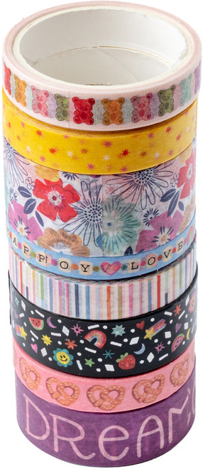 Shimelle Live The Dream Washi Tape-8 Pieces - A5002J8H-G1KSW Shimelle Live The Dream Washi Tape-8 Pieces - A5002J8H-G1KSW