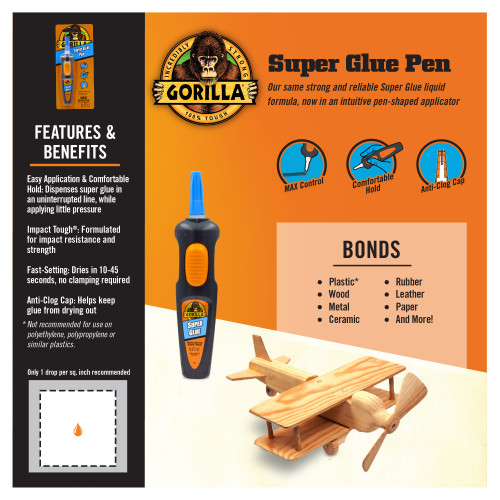 Gorilla Glue Super Glue Pen- - 104408