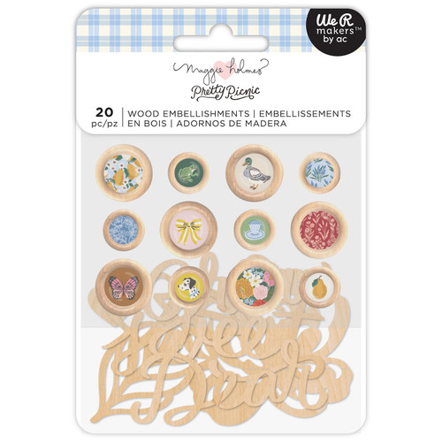 Maggie Holmes Pretty Picnic Embellishment-Wooden - A5002J94-G1KTV - 718813160940