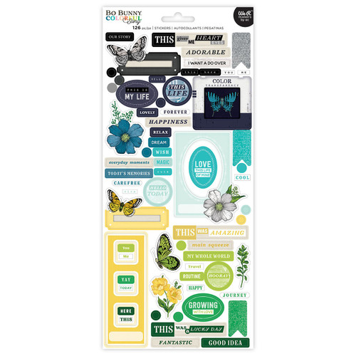 Bo Bunny Colorful Story Cardstock Stickers-6"X12" - A5002J5X-G1KVH - 718813161329
