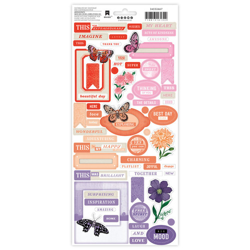 Bo Bunny Colorful Story Cardstock Stickers-6"X12" - A5002J5X-G1KVH