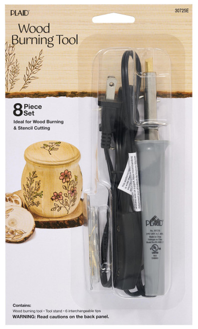 Plaid Wood Burner 8 Piece Set-8pcs - 5A002Z04-1H0DN - 028995307256