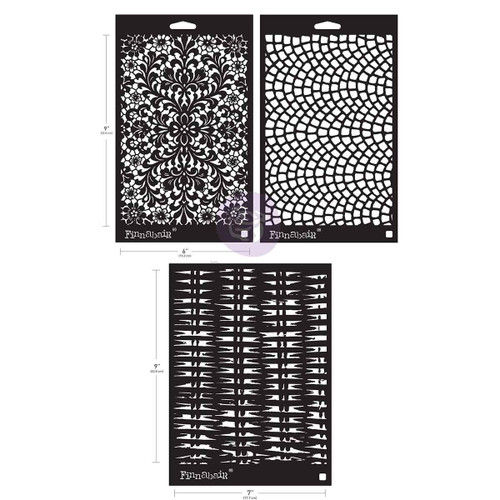 Finnabair Art Alchemy Stencil Set 2/Pkg-Knots & Knits - 5A003KRQ-1HG70 - 655350951733