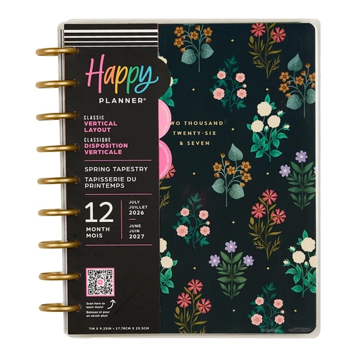 Happy Planner 12-Month Classic Disc Bound Planner-Spring Tapestry - 5A003GW6-1HC0H - 673807641297