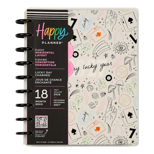 Happy Planner 18-Month Classic Disc Bound Planner-Lucky Day Charmed - 5A003GWD-1HBZ2 - 673807825192