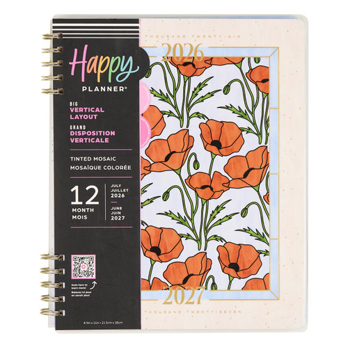 Happy Planner Big 12-Month Planner-Tinted Mosaic - 5A003HB6-1HCHM - 673807640764