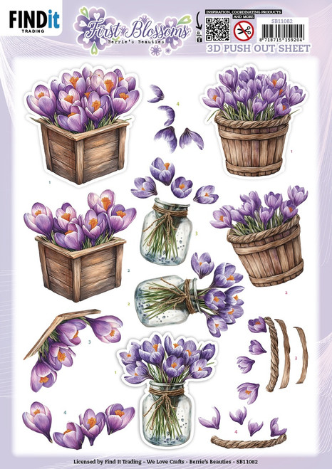 10 Pack - Find It Trading First Blossoms 3D Pushout Sheet-Crocus Charm - 5A003MSJ-1HJ9C - 8718715159204