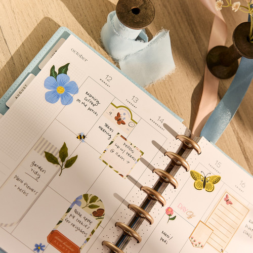 Happy Planner Classic 12 Month Disc Bound Dated Planner-Country Charm Fabric - 5A003HB8-1HCHK