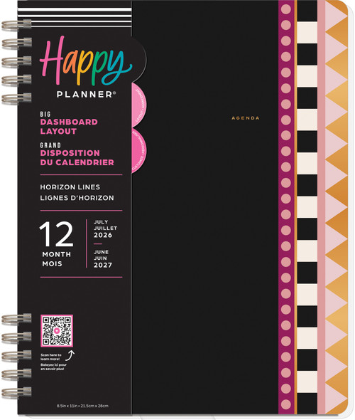 Happy Planner Big 12-Month Planner-Horizon Lines - 5A003HB9-1HCHJ - 673807640801