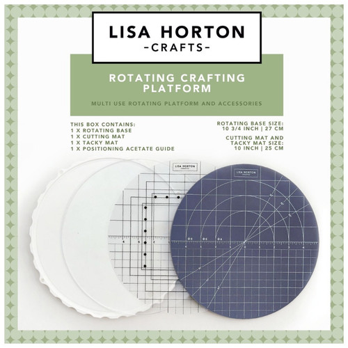 Lisa Horton Crafts Rotating Crafting Platform-Interchangeable Cutting & Tacky Mat - A5003K7L-H1FL0 - 780627349668