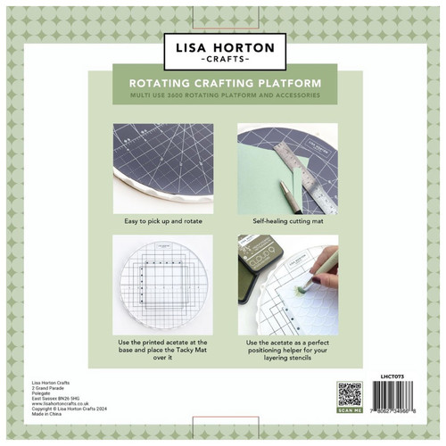 Lisa Horton Crafts Rotating Crafting Platform-Interchangeable Cutting & Tacky Mat - A5003K7L-H1FL0