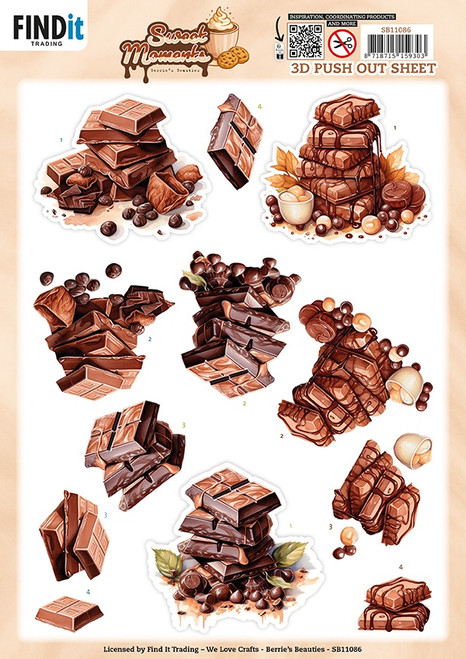 10 Pack - Find It Trading Sweet Moments 3D Pushout Sheet-Chocolate Bliss - 5A003MS2-1HJ9Q - 8718715159303