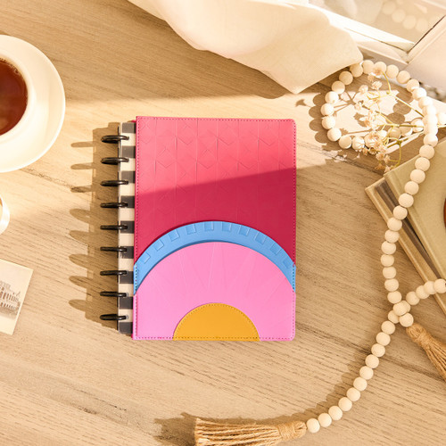 Happy Planner 12-Month Classic Disc Bound Planner-Horizon Lines Patchwork - 5A003GXV-1HC01