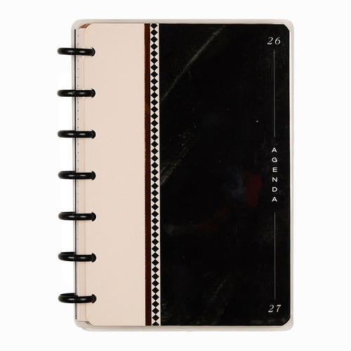 Happy Planner 12-Month Mini Disc Bound Planner-Neutral Noir - 5A003GWT-1HBZB