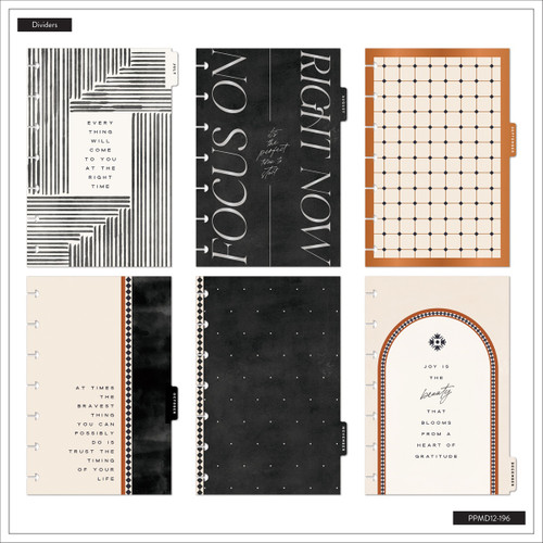 Happy Planner 12-Month Mini Disc Bound Planner-Neutral Noir - 5A003GWT-1HBZB