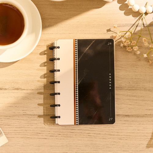 Happy Planner 12-Month Mini Disc Bound Planner-Neutral Noir - 5A003GWT-1HBZB