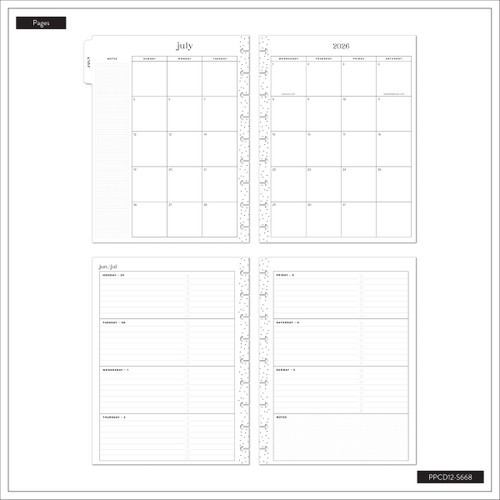 Happy Planner 12-Month Classic Disc Bound Planner-Spring Tapestry Chenille - 5A003GWN-1HBZG