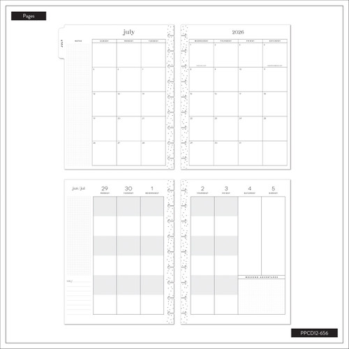 Happy Planner 12-Month Classic Disc Bound Planner-Horizon Lines - 5A003GWQ-1HBZM