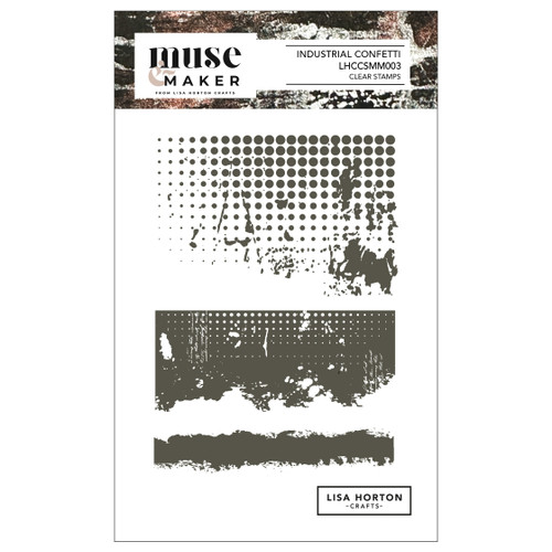 Lisa Horton Crafts Muse & Maker A6 Clear Stamp Set-Industrial Confetti - 5A003MBL-1HHTM - 780627351937
