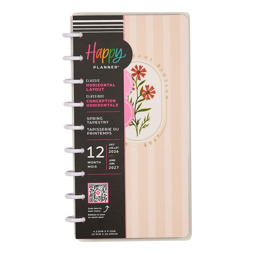 Happy Planner 12-Month Skinny Classic Disc Bound Planner-Spring Tapestry - 5A003GX1-1HC02 - 673807641679