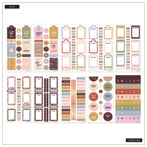 Happy Planner Sticker Value Pack 30/Sheets-Coffee & Caffeine - 5A003GX2-1HC06 Happy Planner Sticker Value Pack 30/Sheets-Coffee & Caffeine - 5A003GX2-1HC06