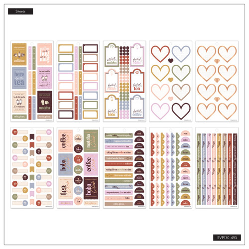 Happy Planner Sticker Value Pack 30/Sheets-Coffee & Caffeine - 5A003GX2-1HC06 Happy Planner Sticker Value Pack 30/Sheets-Coffee & Caffeine - 5A003GX2-1HC06