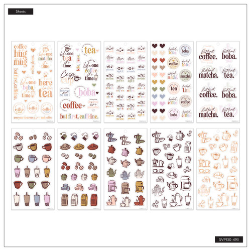 Happy Planner Sticker Value Pack 30/Sheets-Coffee & Caffeine - 5A003GX2-1HC06 Happy Planner Sticker Value Pack 30/Sheets-Coffee & Caffeine - 5A003GX2-1HC06