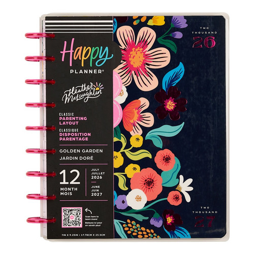 Happy Planner 12-Month Classic Disc Bound Planner-Golden Garden - 5A003GX6-1HC07 - 673807641389