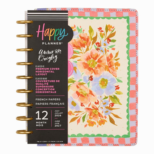 Happy Planner 12-Month Classic Disc Bound Planner-French Papers Fabric - 5A003GW0-1HC08 - 673807641501