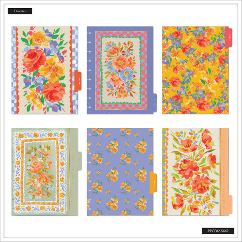 Happy Planner 12-Month Classic Disc Bound Planner-French Papers Fabric - 5A003GW0-1HC08