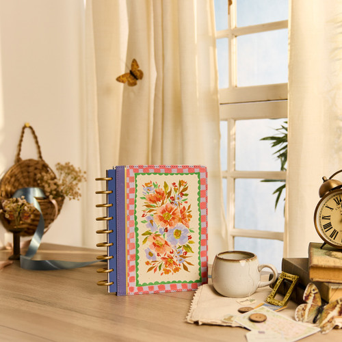 Happy Planner 12-Month Classic Disc Bound Planner-French Papers Fabric - 5A003GW0-1HC08