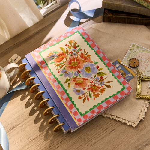 Happy Planner 12-Month Classic Disc Bound Planner-French Papers Fabric - 5A003GW0-1HC08