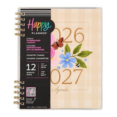 Happy Planner 12-Month Classic CTL Planner-Country Charm - 5A003GW4-1HBYJ - 673807640825