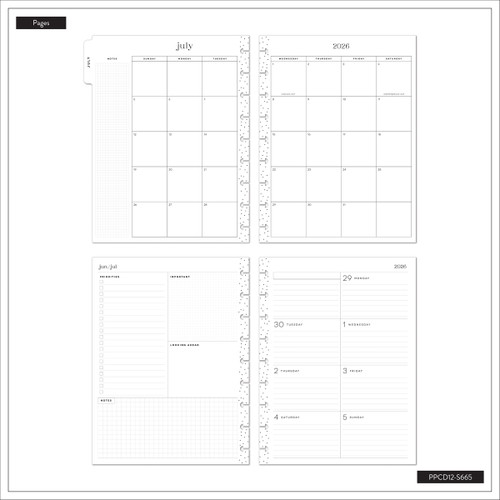 Happy Planner 12-Month Classic Disc Bound Planner-Dune Hues Fabric - 5A003GWR-1HBYY